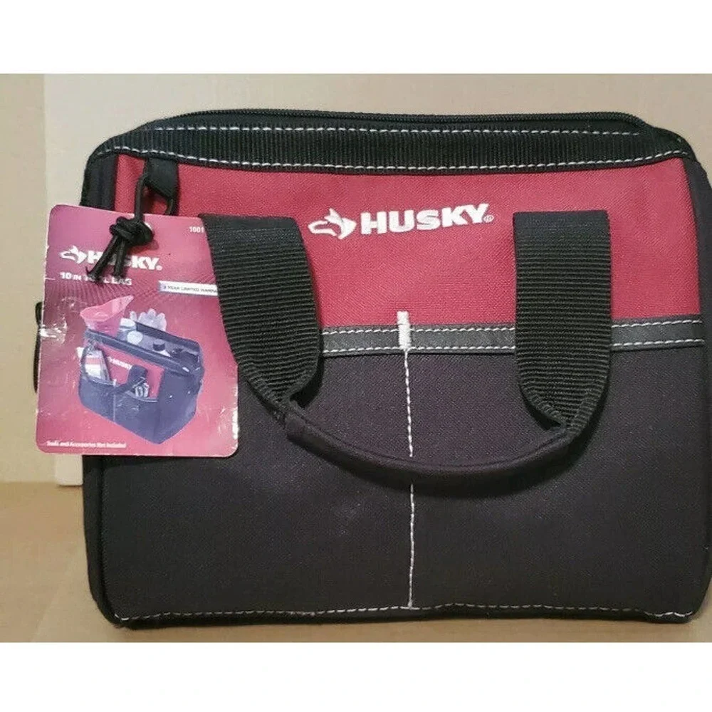 Husky Water Resistant Double Zipper Toolbag 4 Pockets 10